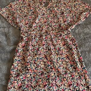Floral dress with open shoulders